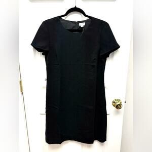 J.Crew Dress Black Short Sleeve Shift Dress Classic Little Black Dress Size 6